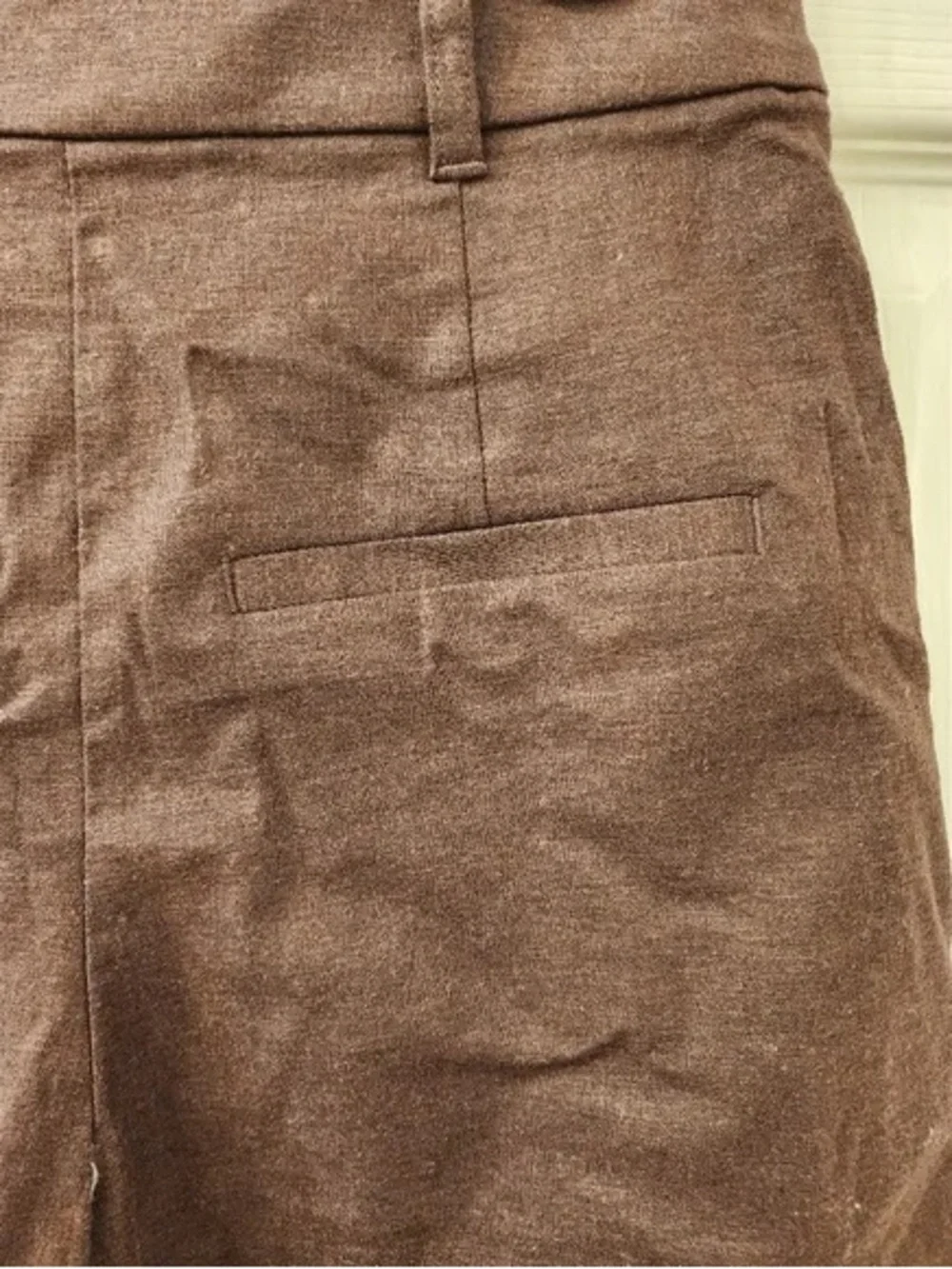Express High-Waist Tailored Shorts in Dark Brown